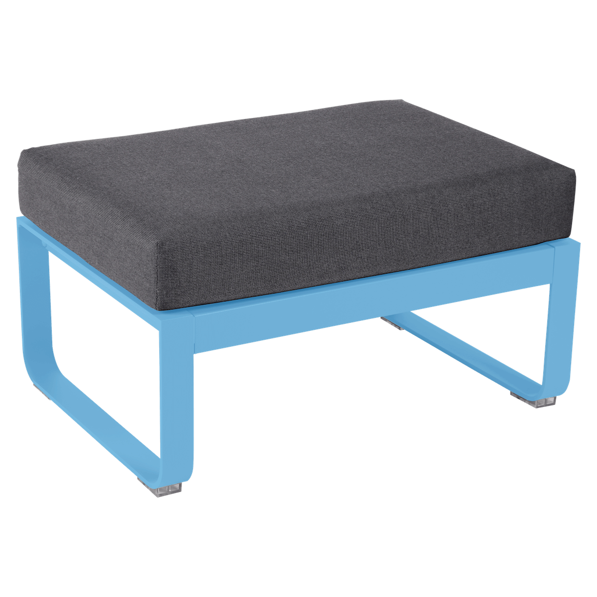 Pouf BELLEVIE Fermob bleu maya-gris graphite