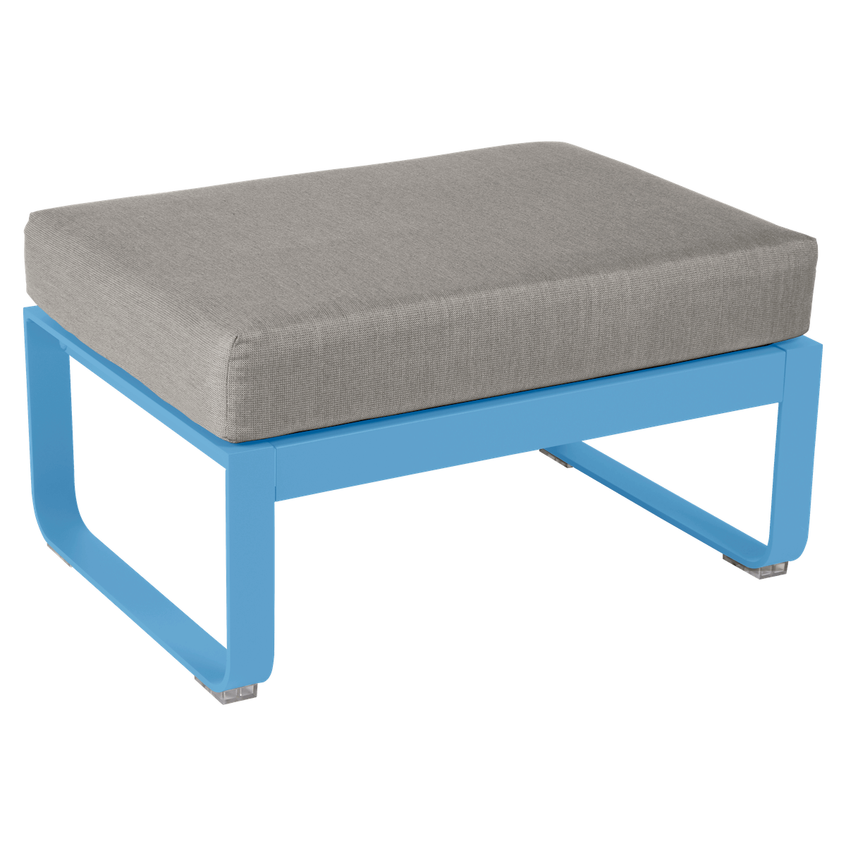 Pouf BELLEVIE Fermob bleu maya-taupe grisé