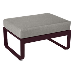 Pouf BELLEVIE Fermob cerise noir-taupe grisé