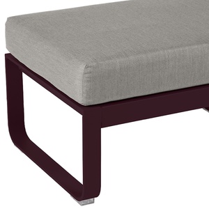 Pouf BELLEVIE Fermob cerise noir-taupe grisé
