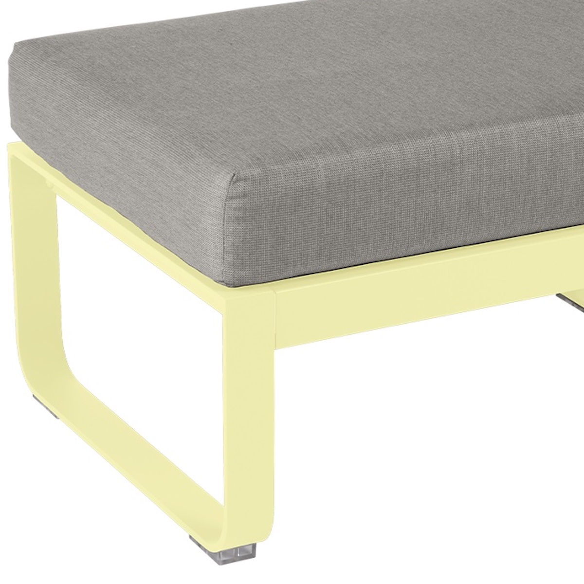 Pouf BELLEVIE Fermob citron givré-taupe grisé