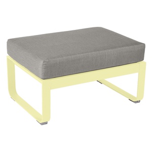 Pouf BELLEVIE Fermob citron givré-taupe grisé