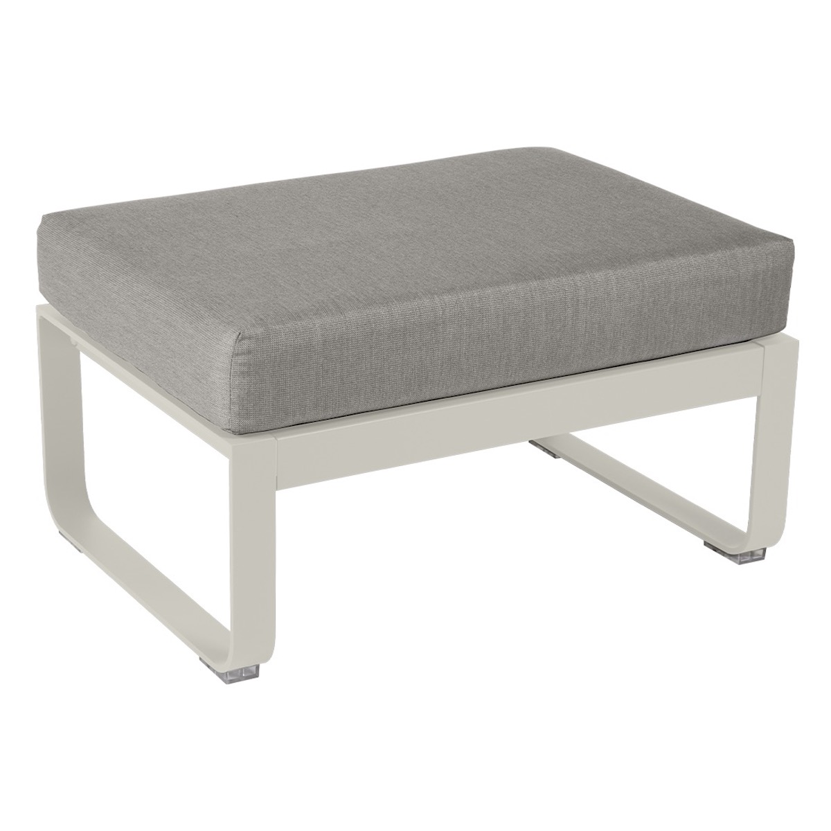 Pouf BELLEVIE Fermob gris argile-taupe grisé