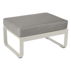 Pouf BELLEVIE Fermob gris argile-taupe grisé