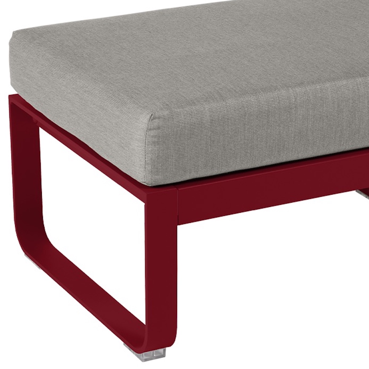 Pouf BELLEVIE Fermob piment-taupe grisé