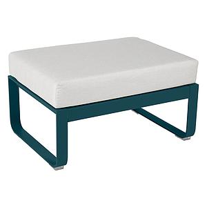 Pouf de jardin BELLEVIE Fermob bleu acapulco-Blanc grisé