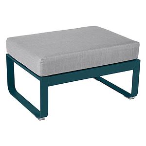 Pouf de jardin BELLEVIE Fermob bleu acapulco-Gris flanelle
