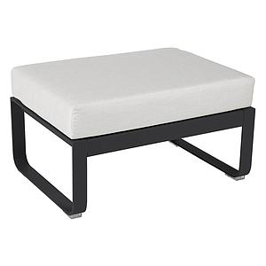 Pouf de jardin BELLEVIE Fermob carbone-Blanc grisé