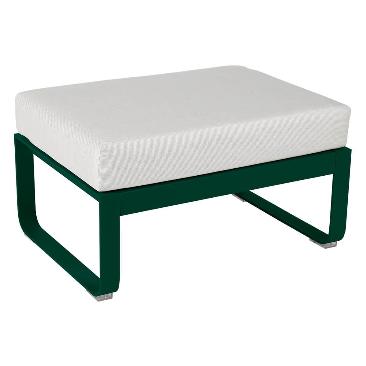 Pouf de jardin BELLEVIE Fermob cèdre-Blanc grisé