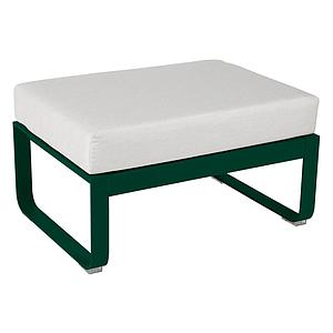 Pouf de jardin BELLEVIE Fermob cèdre-Blanc grisé