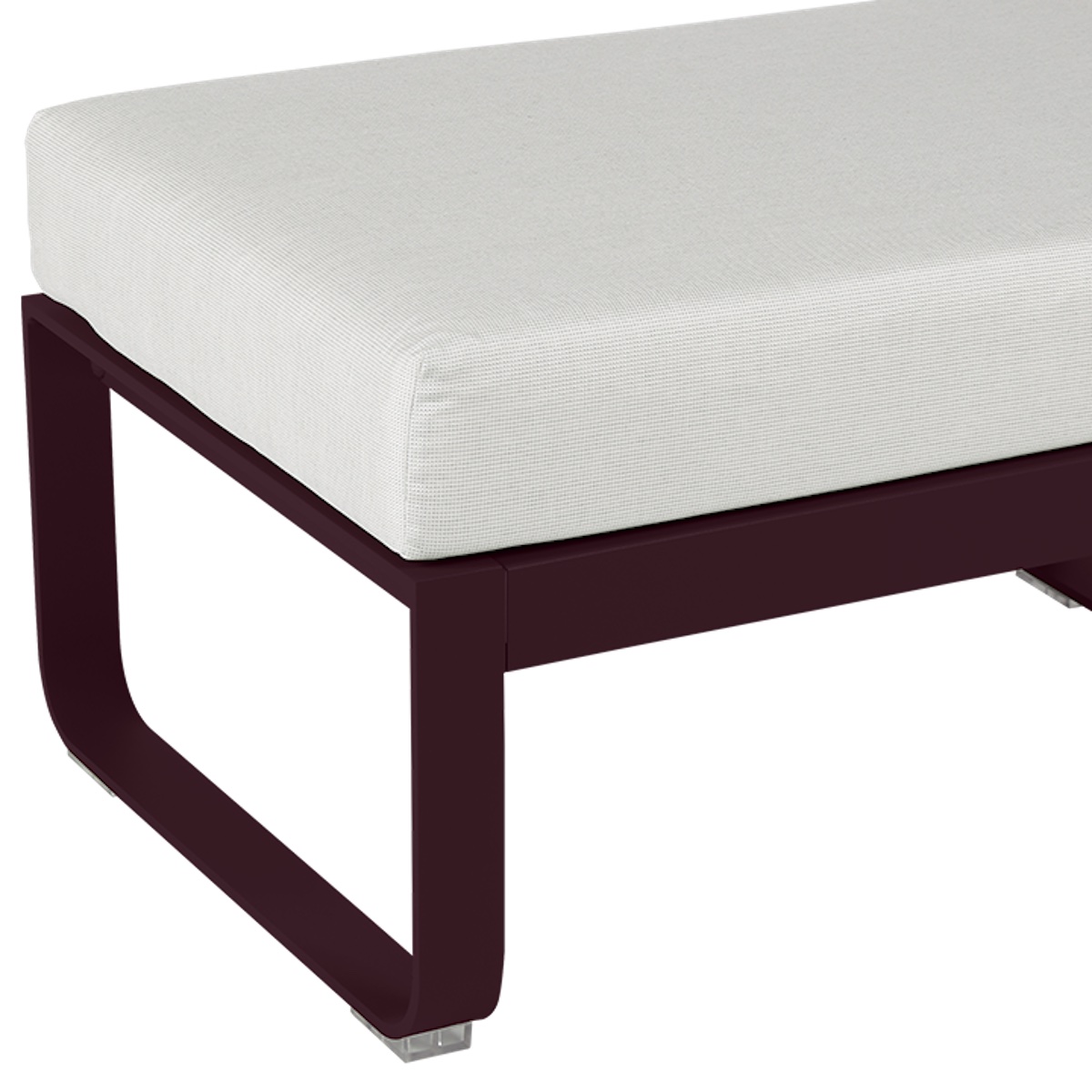 Pouf de jardin BELLEVIE Fermob Cerise noire-blanc grisé
