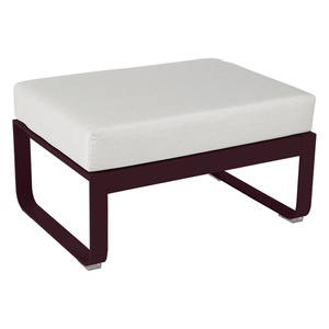 Pouf de jardin BELLEVIE Fermob Cerise noire-blanc grisé