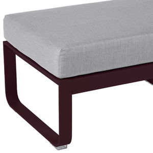 Pouf de jardin BELLEVIE Fermob Cerise noire-gris flanelle