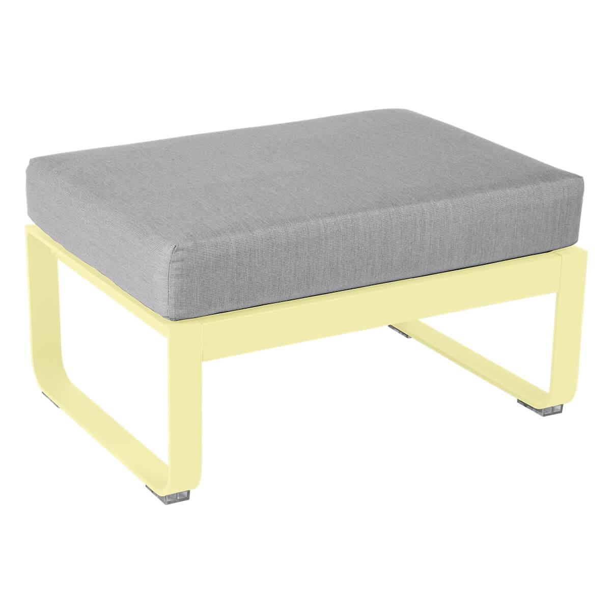 Pouf de jardin BELLEVIE Fermob citron givré-Gris flanelle