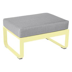 Pouf de jardin BELLEVIE Fermob citron givré-Gris flanelle