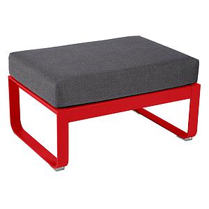 Pouf de jardin BELLEVIE Fermob coquelicot-Gris graphite