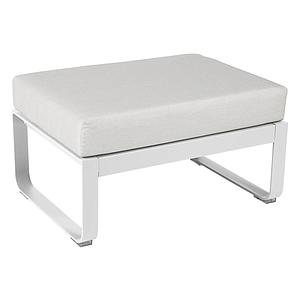 Pouf de jardin BELLEVIE Fermob coton-Blanc grisé
