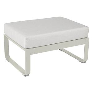 Pouf de jardin BELLEVIE Fermob gris argile-Blanc grisé