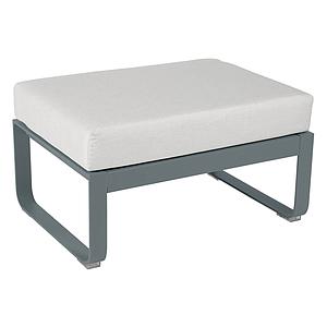 Pouf de jardin BELLEVIE Fermob gris orage-Blanc grisé