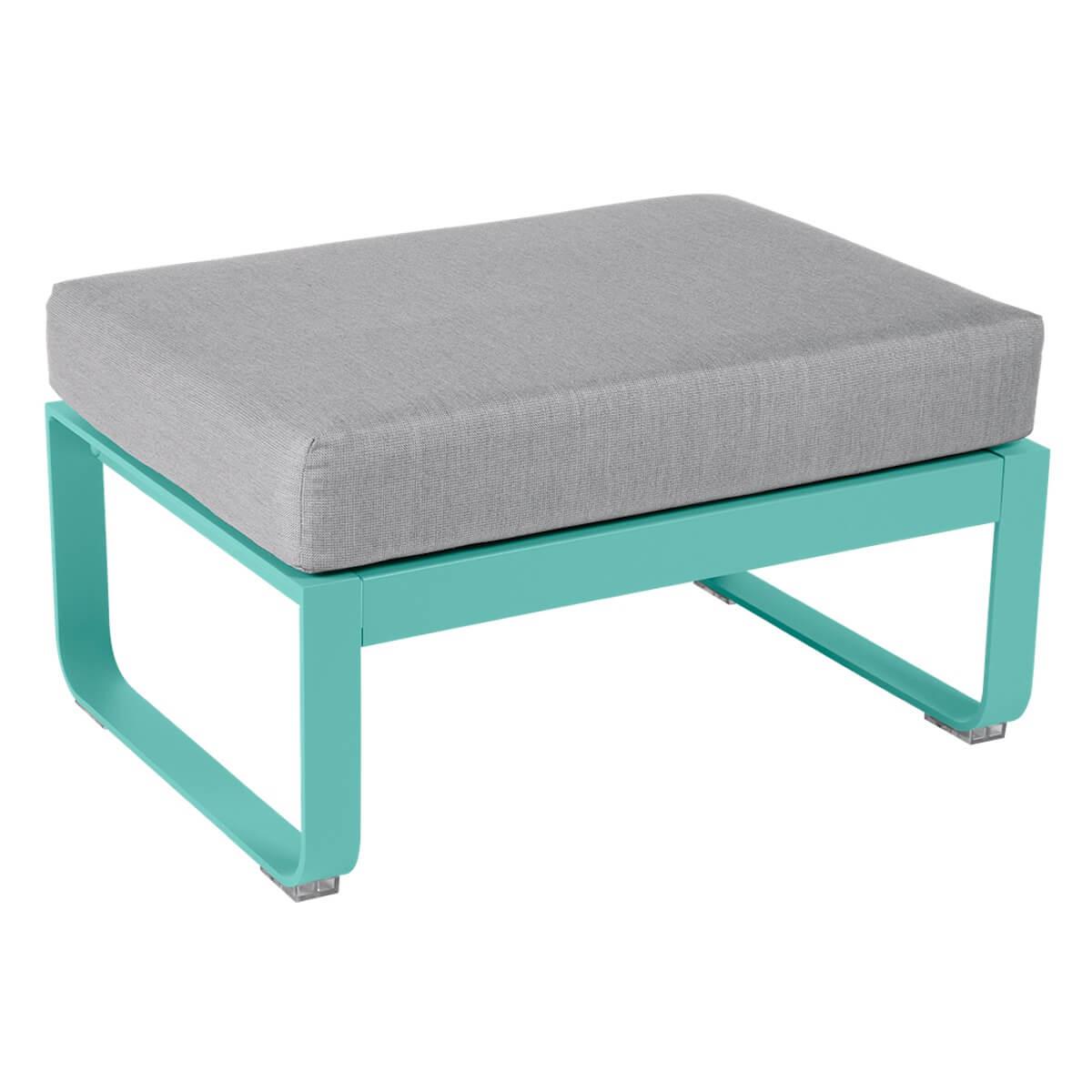 Pouf de jardin BELLEVIE Fermob lagune-Gris flanelle