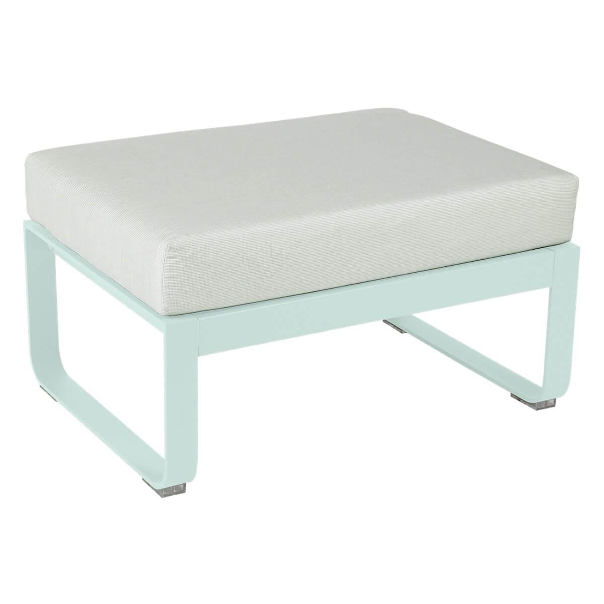 Pouf de jardin BELLEVIE Fermob menthe glaciale-Blanc grisé