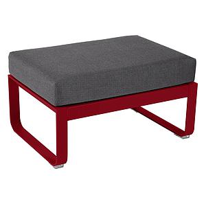 Pouf de jardin BELLEVIE Fermob piment-Gris graphite