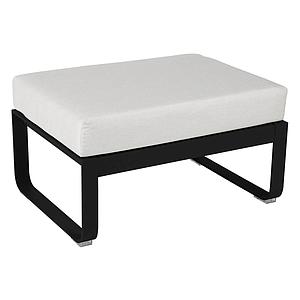 Pouf de jardin BELLEVIE Fermob réglisse-Blanc grisé