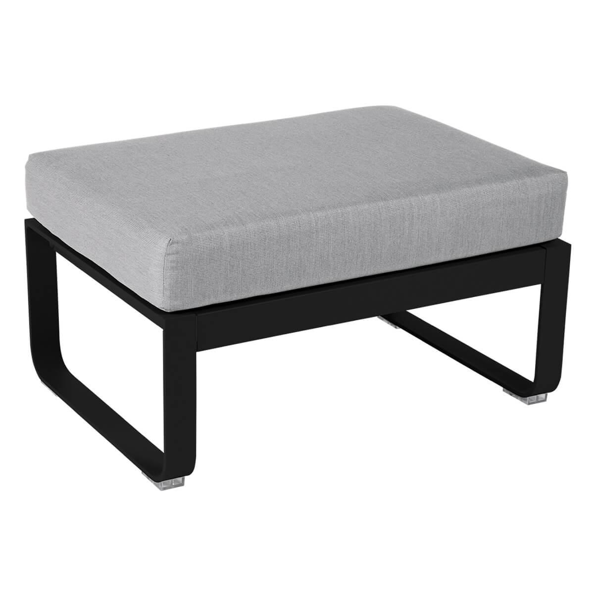 Pouf de jardin BELLEVIE Fermob réglisse-Gris flanelle