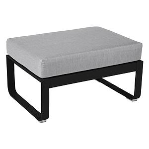 Pouf de jardin BELLEVIE Fermob réglisse-Gris flanelle