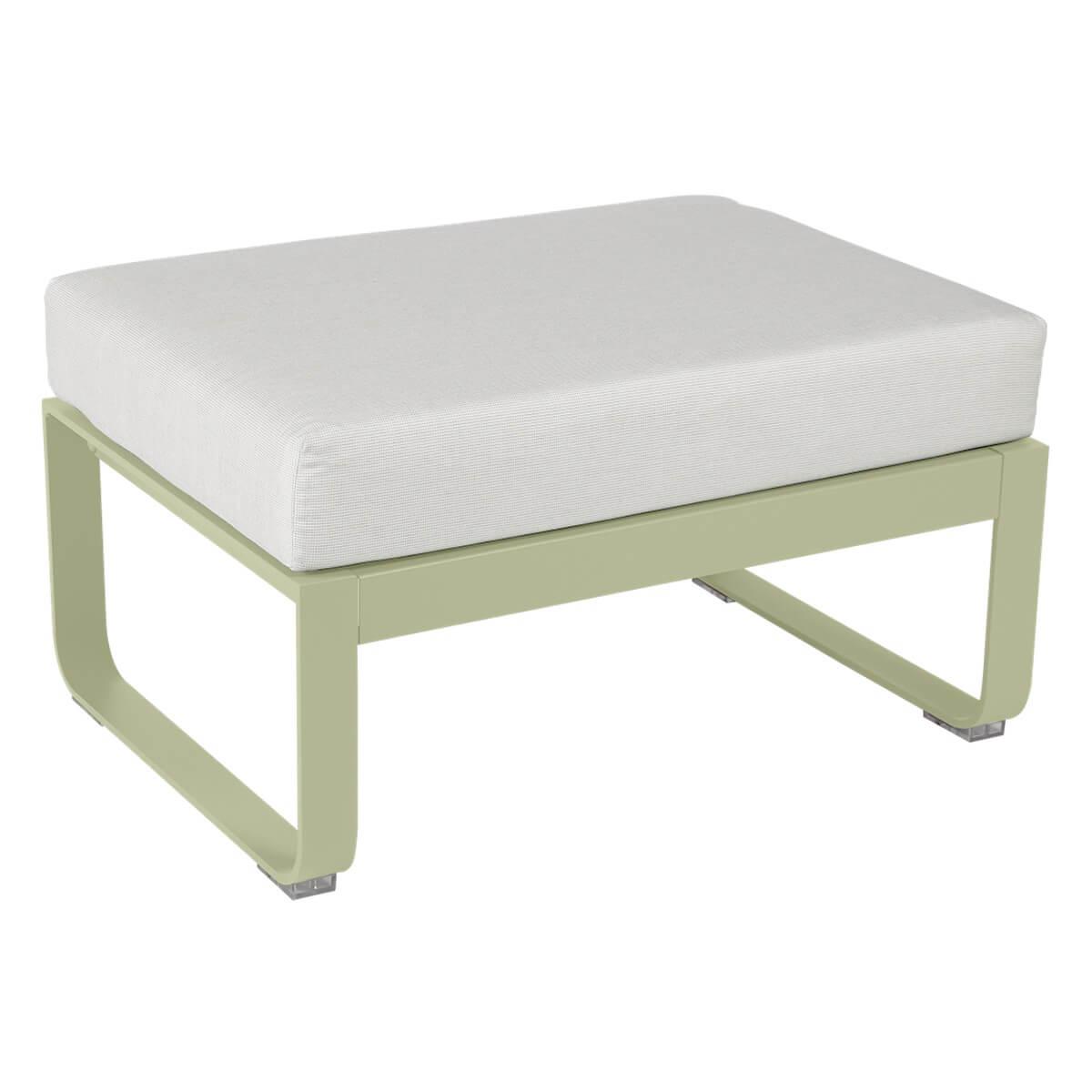 Pouf de jardin BELLEVIE Fermob tilleul-Blanc grisé