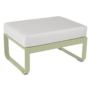 Pouf de jardin BELLEVIE Fermob tilleul-Blanc grisé
