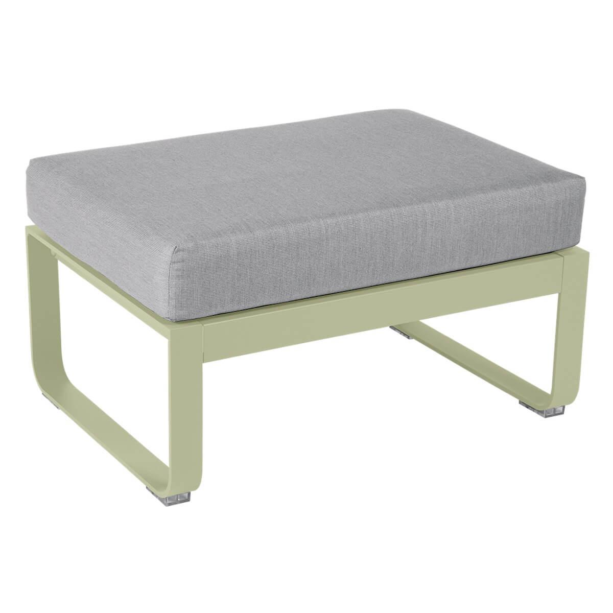 Pouf de jardin BELLEVIE Fermob tilleul-Gris flanelle