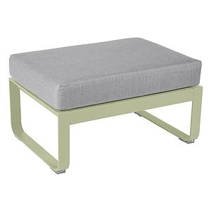 Pouf de jardin BELLEVIE Fermob tilleul-Gris flanelle