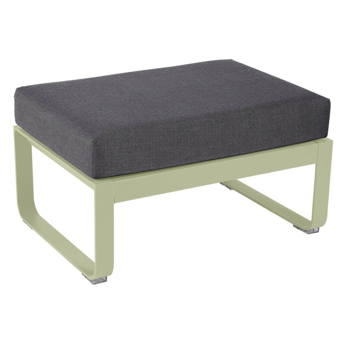 Pouf de jardin BELLEVIE Fermob tilleul-Gris graphite