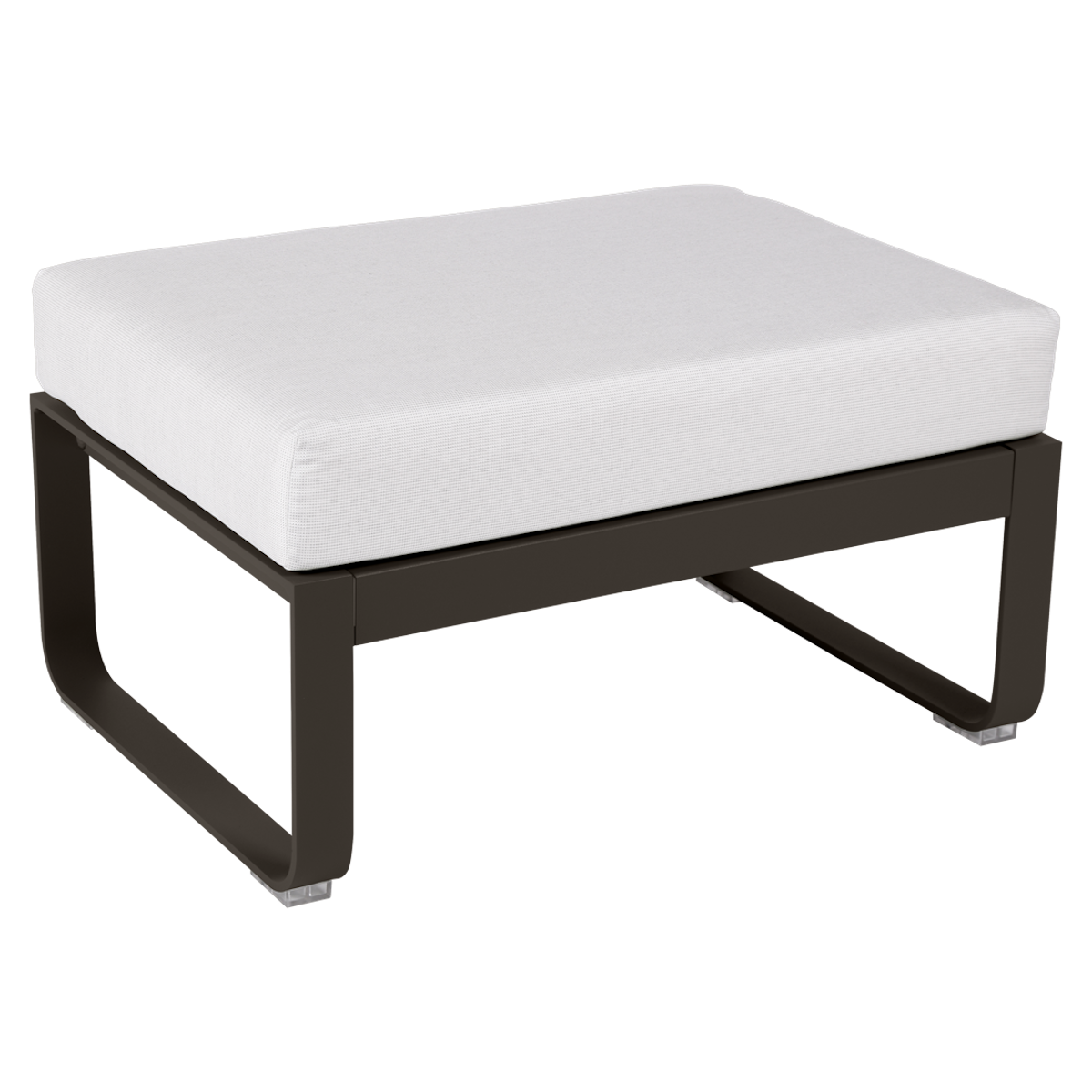Pouf de jardin BELLEVIE Fermob tonka-blanc grisé