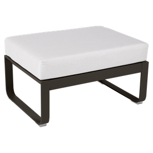 Pouf de jardin BELLEVIE Fermob tonka-blanc grisé