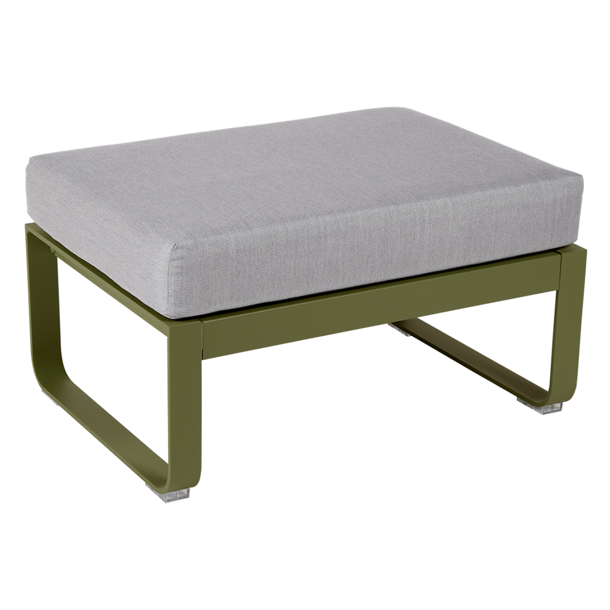 Pouf de jardin BELLEVIE Fermob vert pesto-gris flanelle