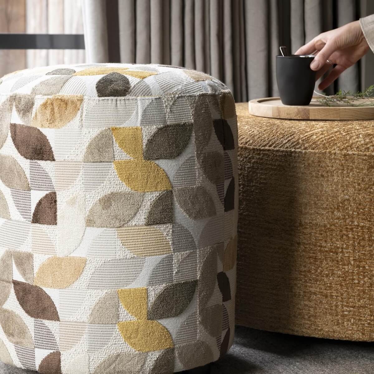 Pouf ELITE Coco Maison Olive
