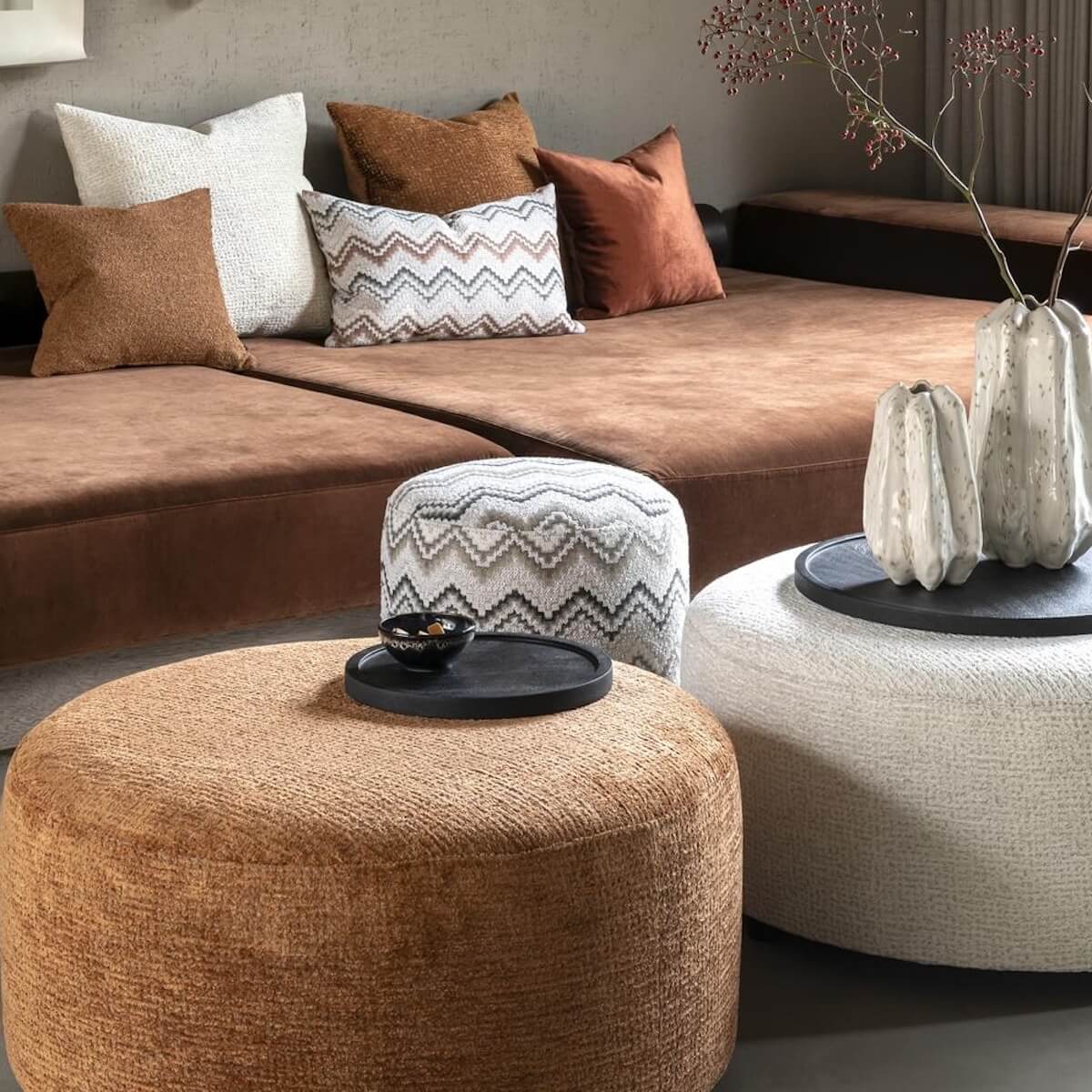 Pouf LUSH Coco Maison Anthracite 