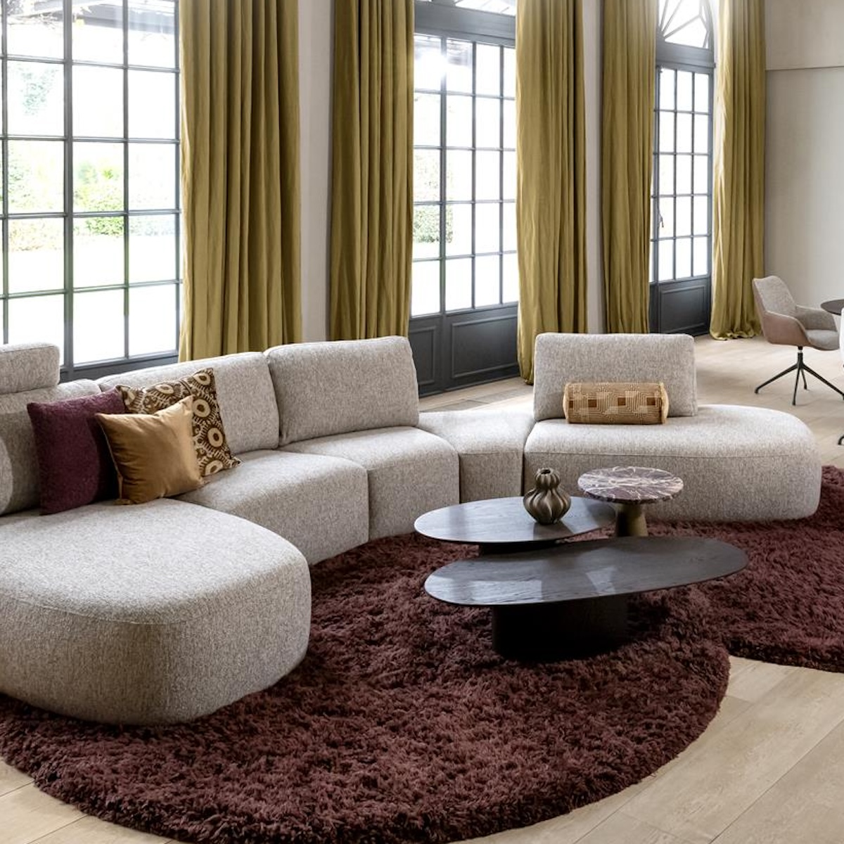 Pouf triangle MERANO Xooon Groupe 01 LUTON Cuivre