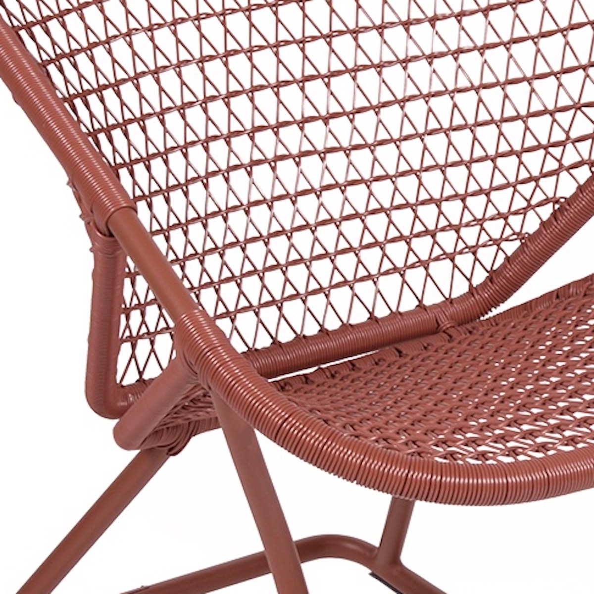 Rocking chair SIXTIES Fermob rouge ocre