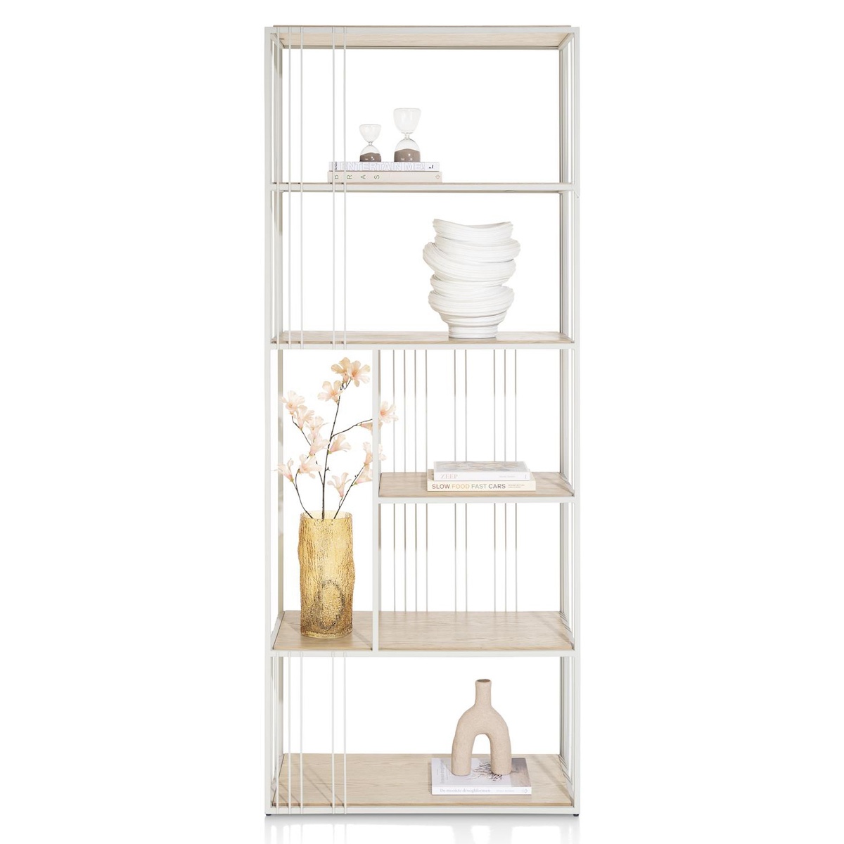 Roomdivider 80x200x40cm NIORA Xooon gris soie