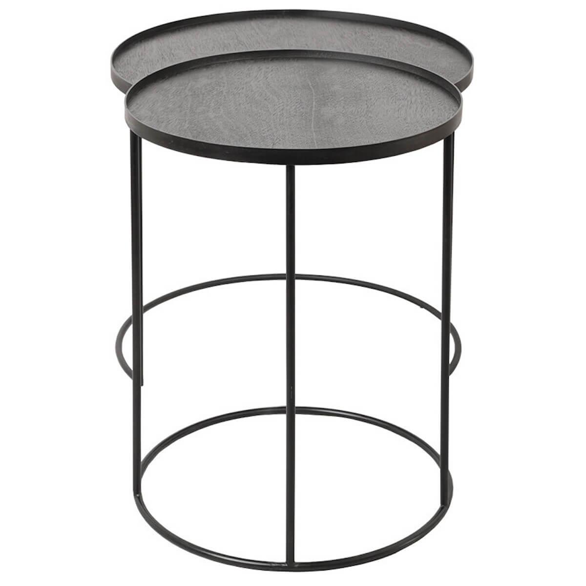 Set 2 tables d'appoint rond S-L TRAY Ethnicraft