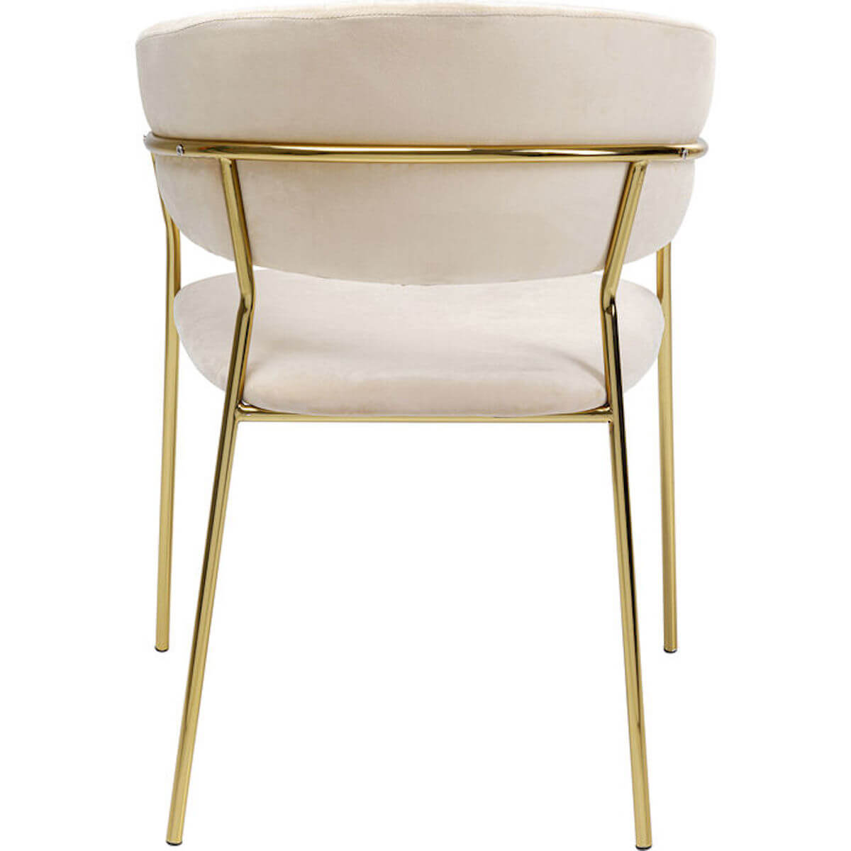 Set de 2 Chaises avec accoudoir BELLE VELVET crème Kare design