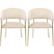 Set de 2 Chaises avec accoudoir BELLE VELVET crème Kare design