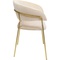Set de 2 Chaises avec accoudoir BELLE VELVET crème Kare design