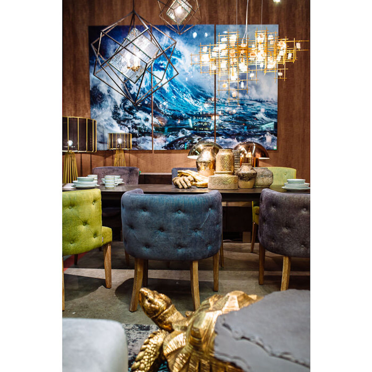 Set de tableaux en verre 160x240cm TRIPTYCHON WAVE Kare Design
