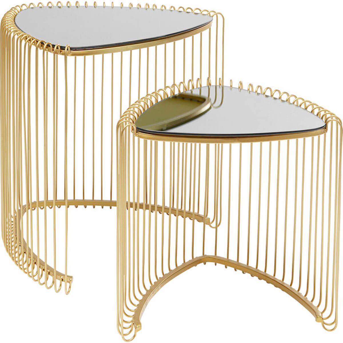 Set de tables basses WIRE Kare laiton