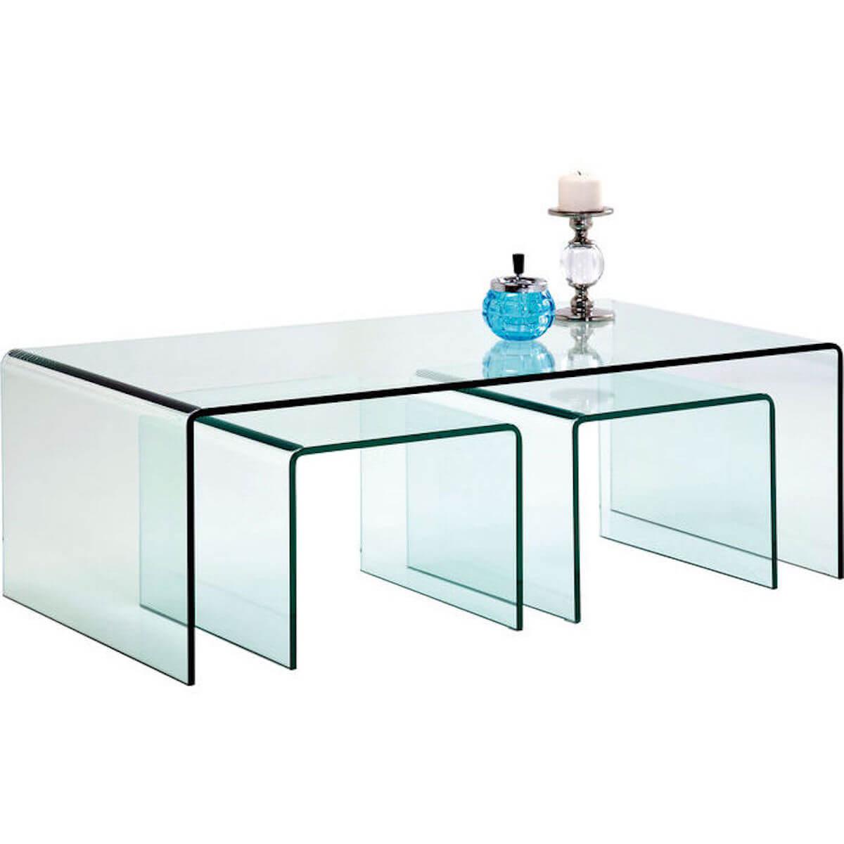 Set table basse CLEAR CLUB Kare Design