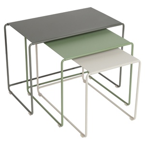 Set table basse gigogne OULALA Fermob - romarin/catus/gris argile